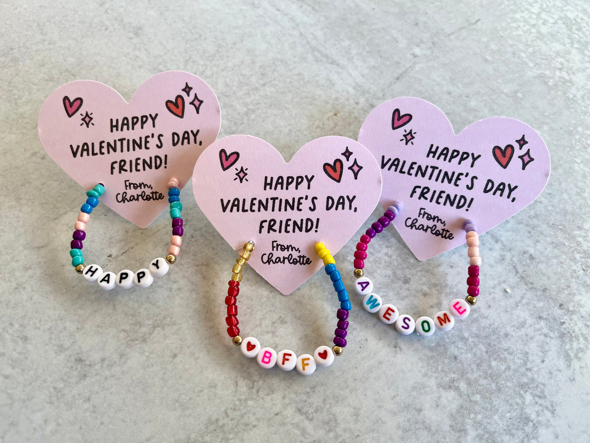 class valentines // friendship bracelets