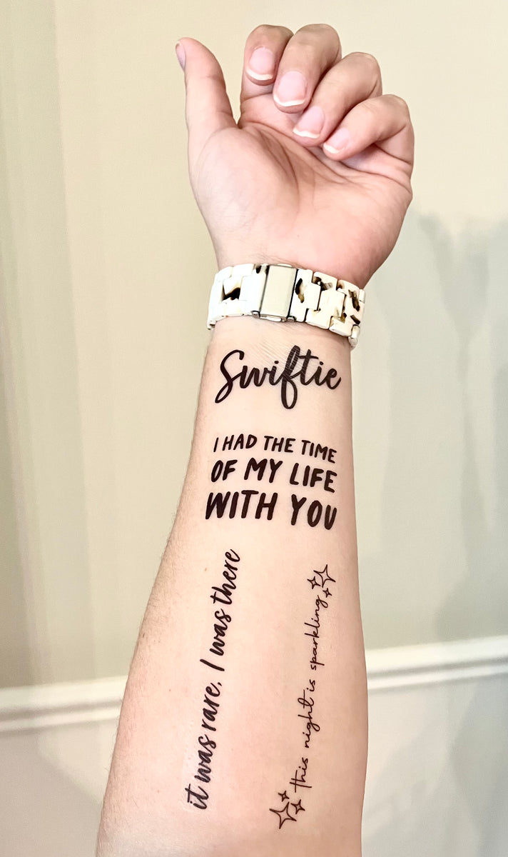 tattoo [set of 4] // taylor swift eras tour fan art merch – dunkirkdesigns
