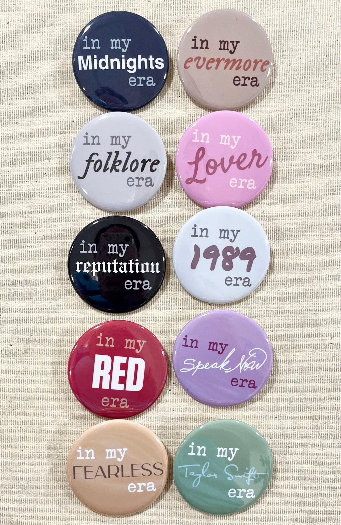 In My ______ Era Button // Taylor Swift Eras Tour Fan Art Merch –  Dunkirkdesigns