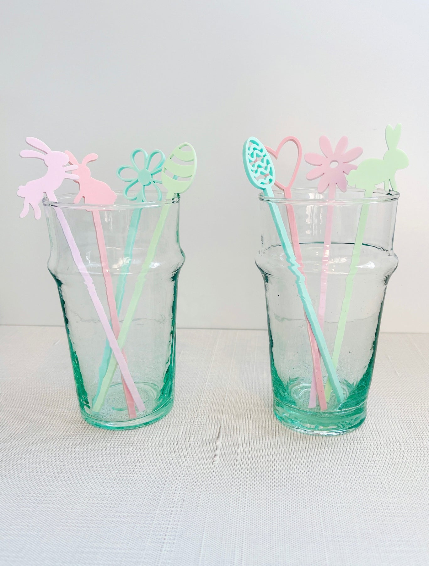 Printed White Acrylic Wedding Drink Stirrers