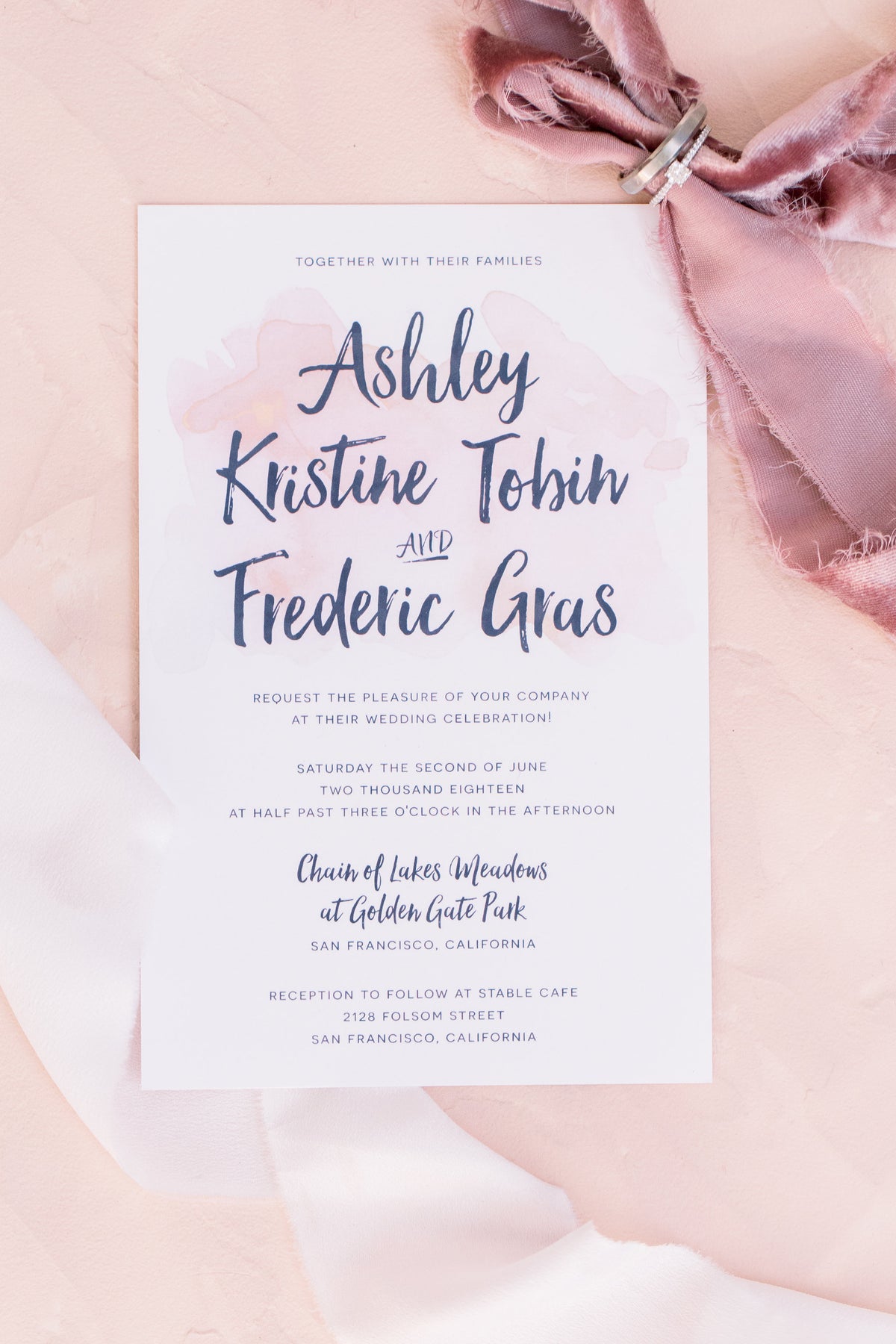 Watercolor Splash Wedding Invitations (any Color!) Invite + Details Card / 70, image size:1200x1800