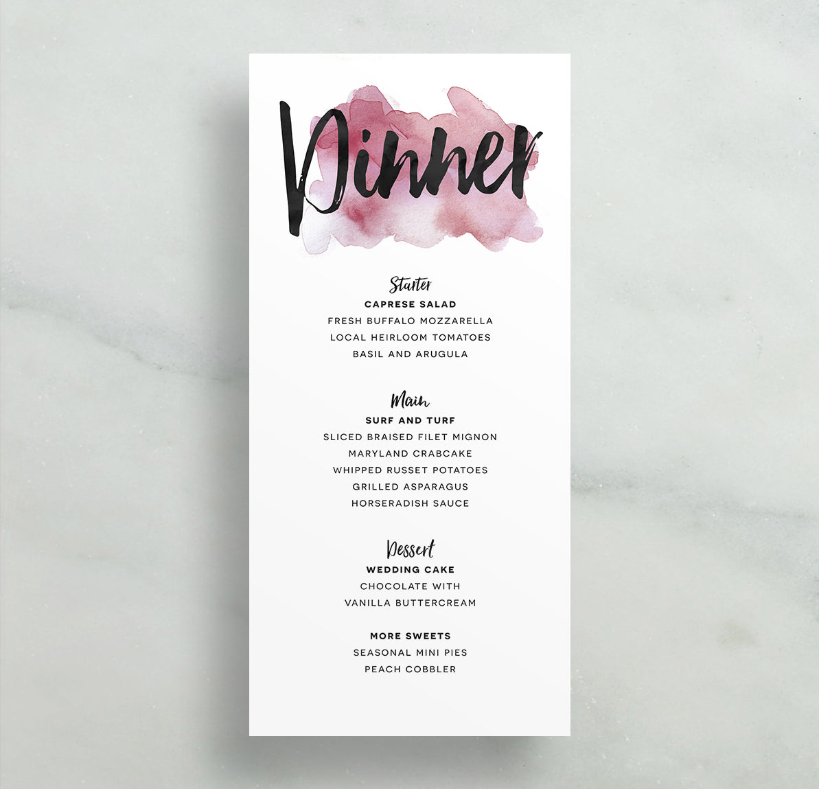 Watercolor Splash Menus (any color!) – dunkirkdesigns